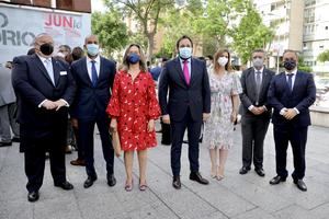 El presidente del PP-CLM, Paco Núñez, asiste al acto institucional con motivo del Día de Castilla-La Mancha, en Guadalajara