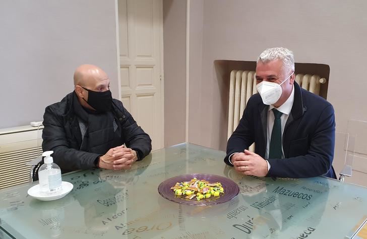 Vega y Francisco Sánchez (UGT) apuestan por la colaboración para la reactivación económica de la provincia de Guadalajara