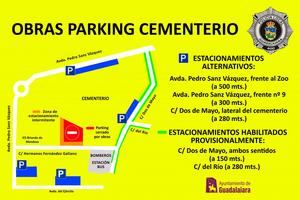 El Ayuntamiento de Guadalajara habilita plazas de aparcamiento en el entorno de la estación de autobuses durante la obra 
