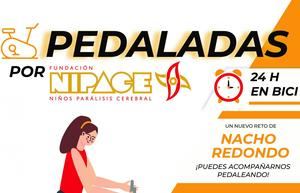 Pedaladas por NIPACE, Nacho Redondo se sube a la bici estática durante 24 horas para visibilizar la parálisis cerebral infantil