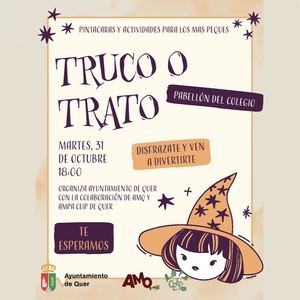 Truco o trato. Pintacaras y actividades para los peques en Quer