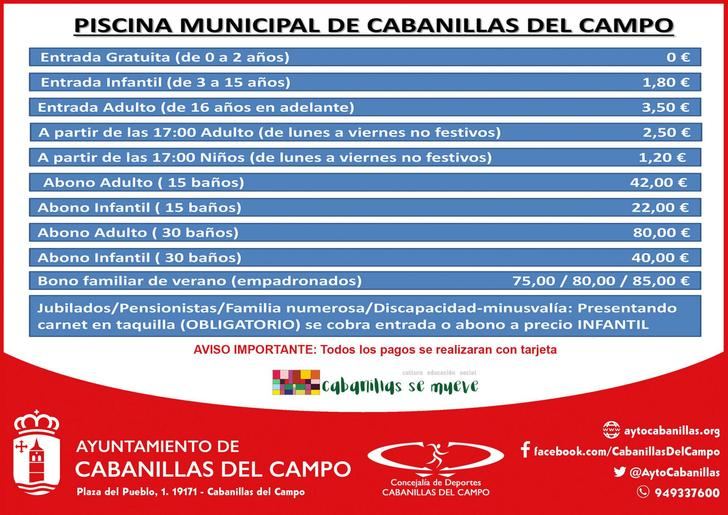 El martes 27 de junio, día de apertura de la Piscina Municipal de Verano de Cabanillas