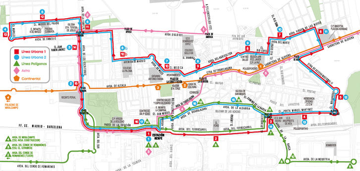 El lunes 10 de diciembre entran en vigor los nuevos horarios de los autobuses ASTRA en Azuqueca