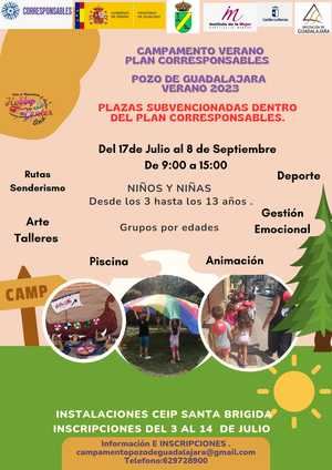 El Campamento y el Aula de Verano, gratuitos en Pozo de Guadalajara