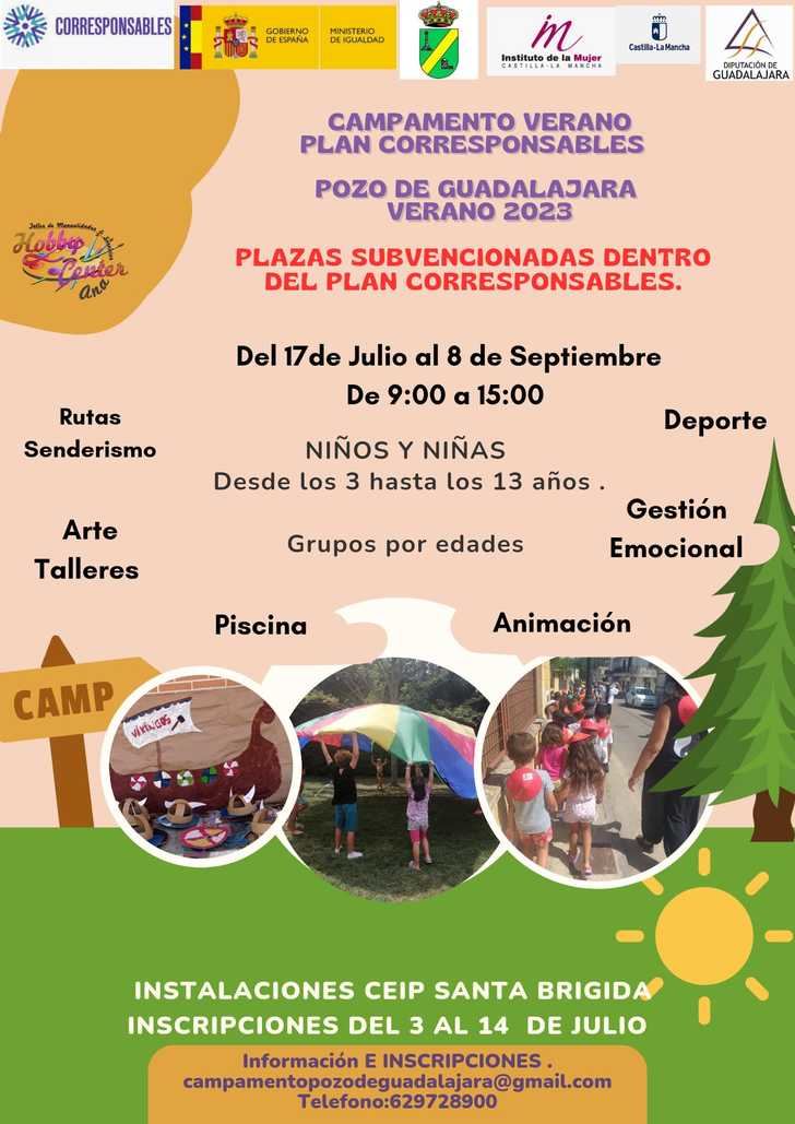 El Campamento y el Aula de Verano, gratuitos en Pozo de Guadalajara