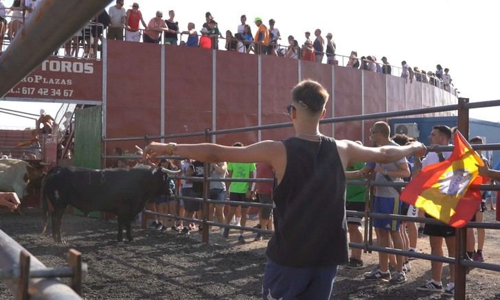El primer encierro de las Fiestas de Cabanillas, con ganado desigual y sin incidentes
