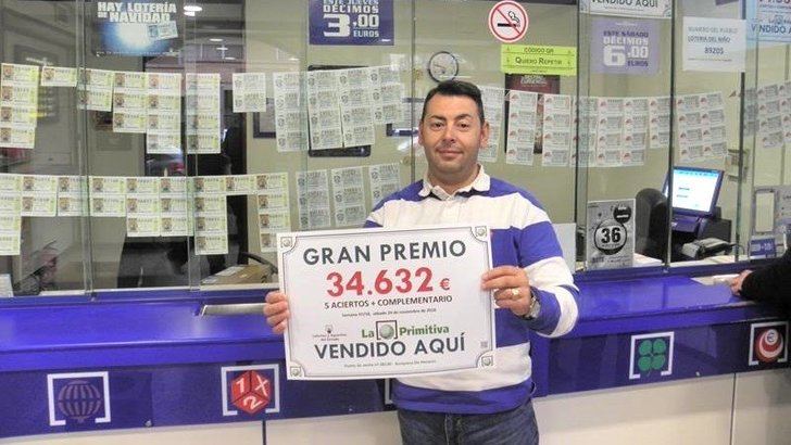 La Primitiva deja un premio de más de 34.000 euros en Azuqueca