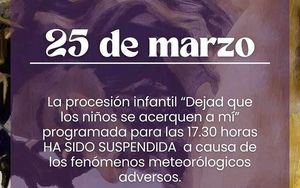 La lluvia obliga a suspender la procesión infantil de Albacete Dejad que los niños se acerquen a mí