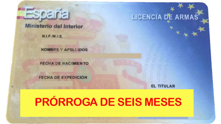 Se prorrogan las licencias y otras autorizaciones en materia de armas por un periodo de seis meses desde la fecha de su pérdida de validez