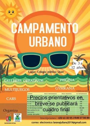 Si necesitas el servicio de Campamento Urbano de verano en Quer, aquí tienes la información