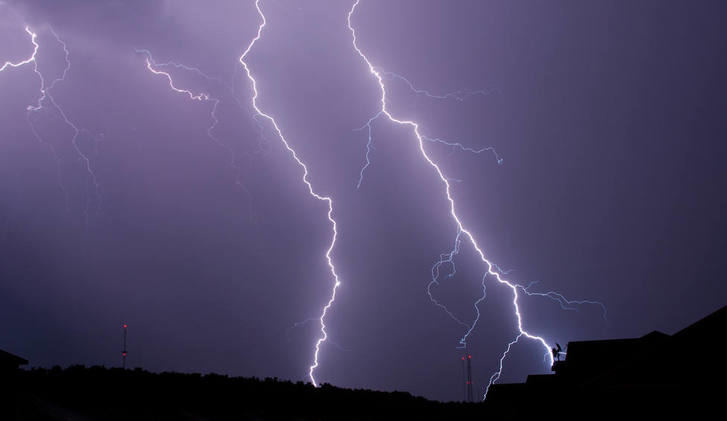 Se registran 2.078 rayos caídos sobre Castilla-La Mancha en tan solo 6 horas