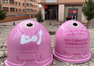 La campaña 'Recicla vidrio por ellas', en Sigüenza