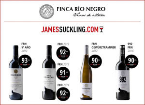 El vino tinto 'Finca Río Negro 5º Año 2013' consigue 93 puntos en la James Suckling