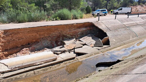 El canal del trasvase Tajo-Segura sufre una segunda rotura en Almonacid de Zorita