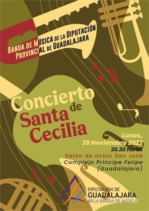Concierto de Santa Cecilia de la Banda de M&#250;sica de la Diputaci&#243;n de Guadalajara el lunes 28 en el San Jos&#233;