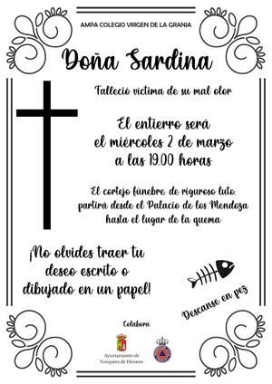 Yunquera de Henares despedirá su Carnaval con el tradicional Entierro de la Sardina