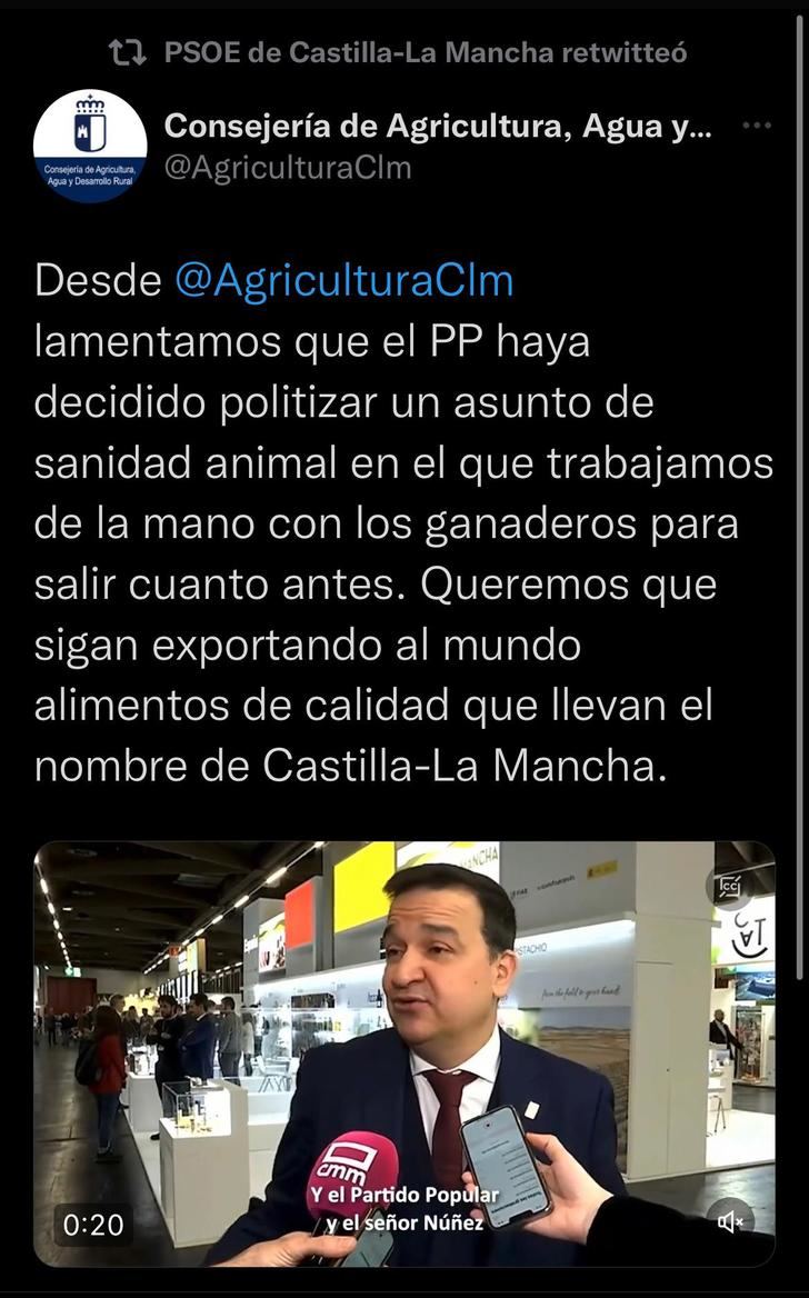 Comunicado del PP de Castilla La Mancha sobre el sectarismo de la Junta de Page