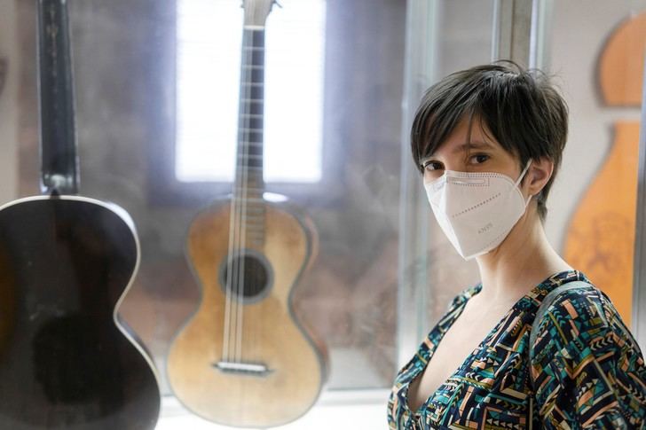 La guitarrista Silvia Nogales, este sábado en San Roque de Sigüenza