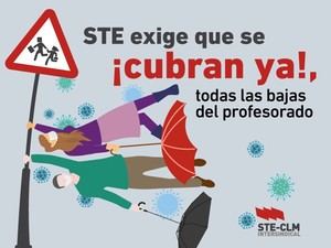 STE-CLM denuncia que la Junta de Page no sustituye todas las bajas del profesorado