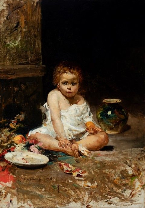 Setdart Subastas presenta una obra inédita del joven Sorolla, 'El Niño de la Granada'