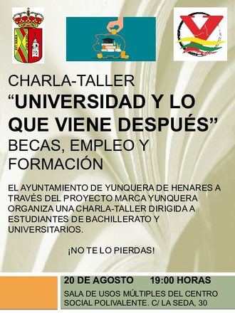 Una charla-taller orientará a los jóvenes de Yunquera sobre sus posibilidades de formación y empleo