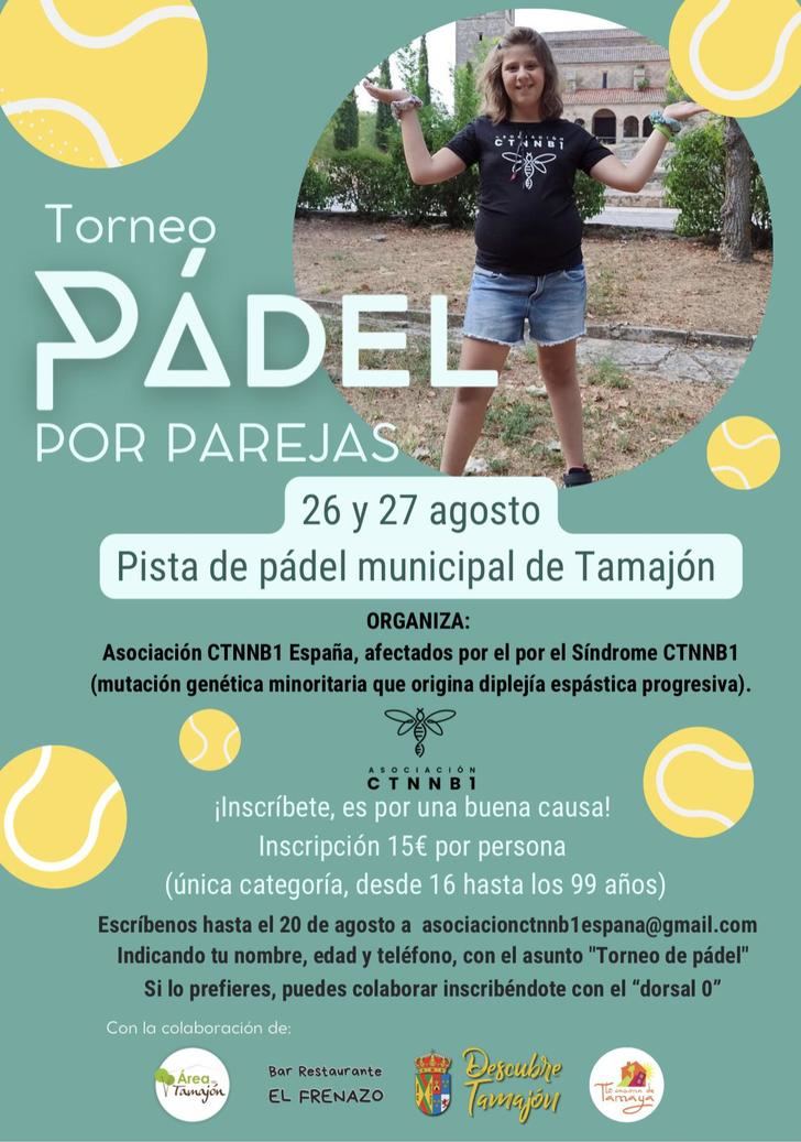 Pádel solidario contra el Síndrome CTNNB1 en Tamajón