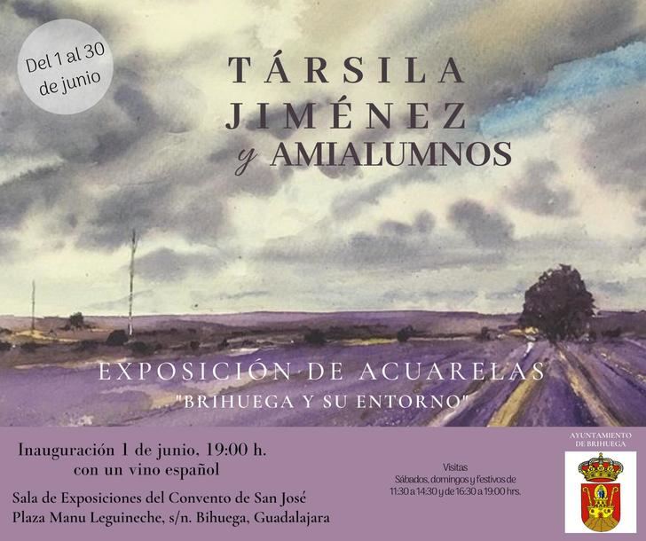 Acuarelas de Társila Jiménez en Brihuega este mes de junio