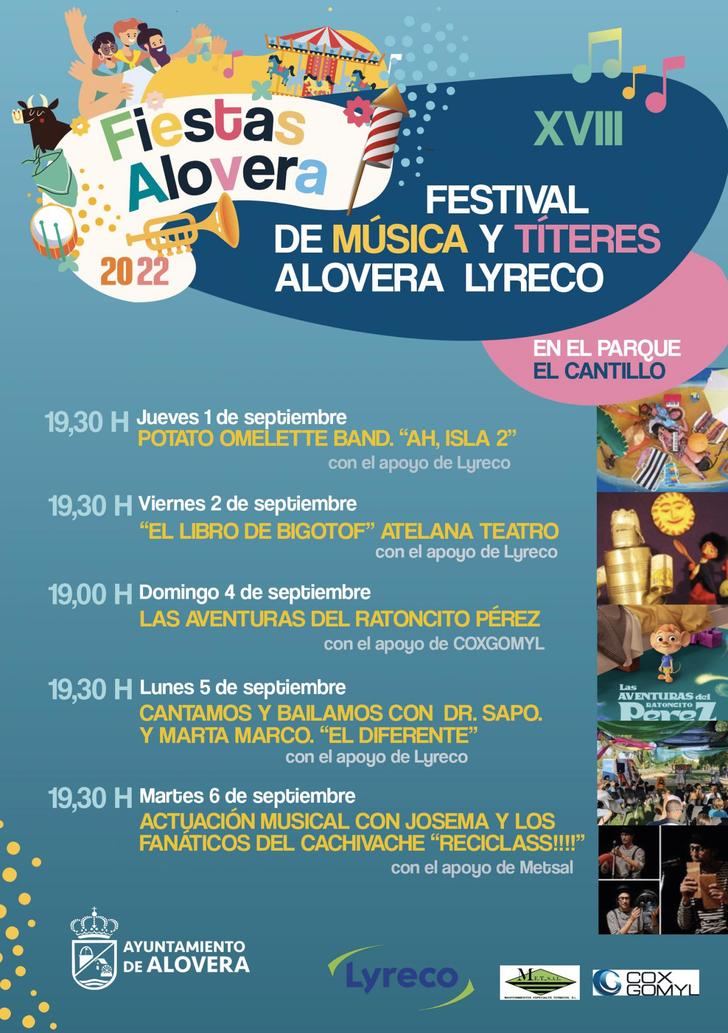 Arranca el Festival de Música y Títeres infantiles en Alovera de su programación festiva