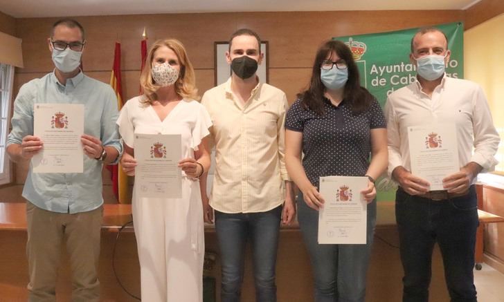 Toma de posesión de sus nuevas plazas para cuatro trabajadores del Ayuntamiento de Cabanillas