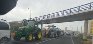 Agricultores ralentizan tráfico entre Guadalajara y Marchamalo y las columnas de Molina y Sigüenza llegan a Alcolea