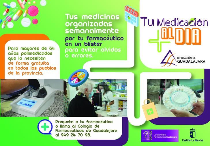 "Tu medicación al día", el programa social de la Diputación de Guadalajara que llegará muy pronto a 80 usuarios