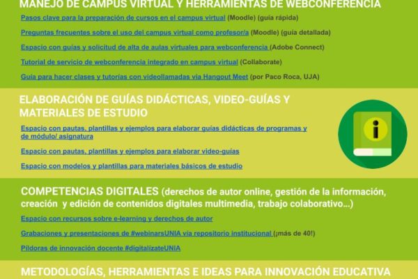 La UNIA publica contenidos de acceso libre para apoyar la docencia virtual