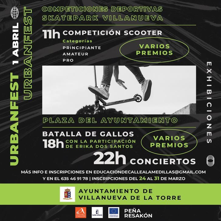 Villanueva de la Torre estrena este sábado su nueva plaza de patinaje con deporte y cultura urbana de la mano del festival Urban Fest
