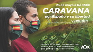Vox Guadalajara ya tiene permiso para manifestarse en coche contra el Gobierno de S&#225;nchez el pr&#243;ximo s&#225;bado 23 de mayo