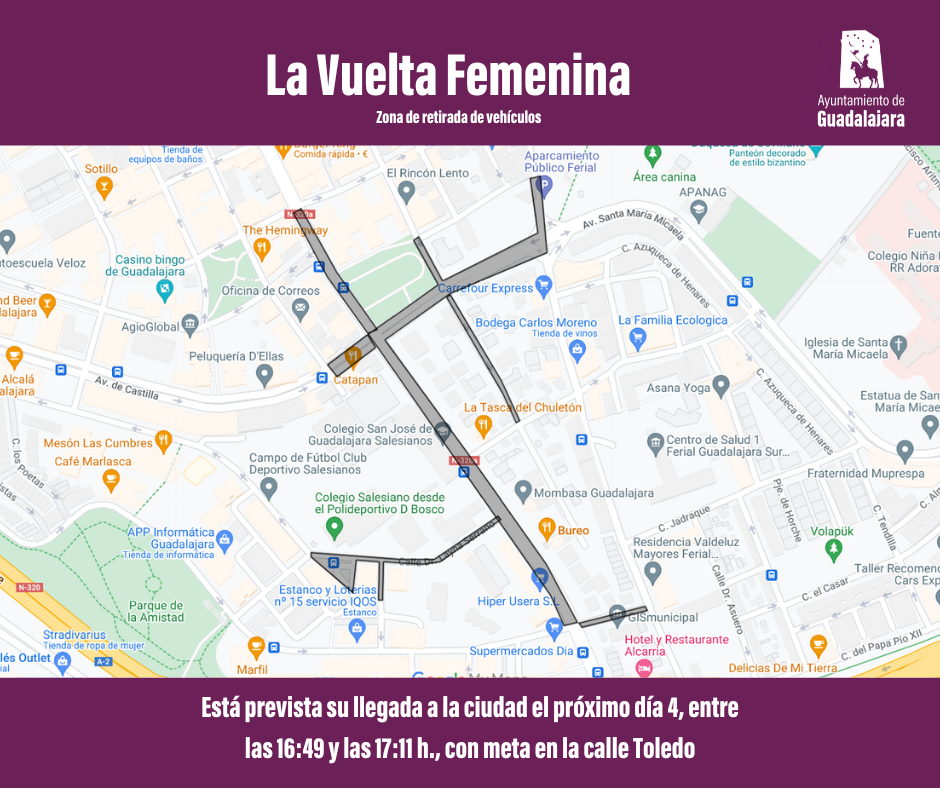 La Vuelta Femenina llega a Guadalajara este jueves, 4 de mayo