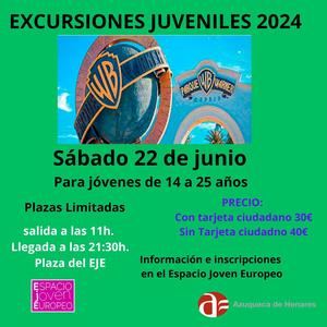 Este sábado, salida al Parque Warner para jóvenes de 14 a 25 años