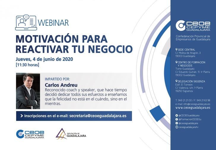 CEOE-CEPYME Guadalajara programa una Webinar Motivacional para la Reactivación de los Negocios 