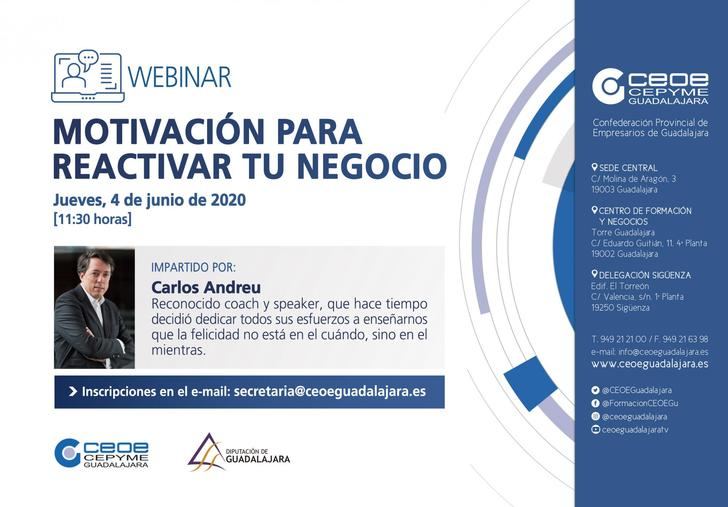 CEOE-CEPYME Guadalajara programa una Webinar Motivacional para la Reactivación de los Negocios