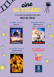 Cine de verano en Yebes y Valdeluz: ¡Disfruta del séptimo arte al aire libre!