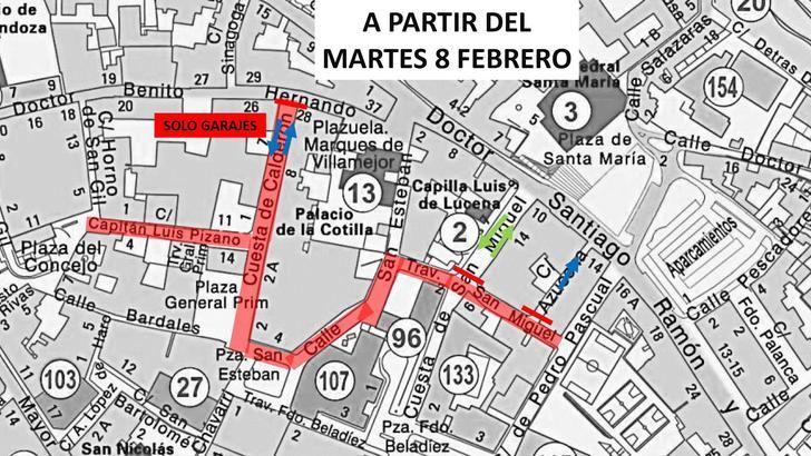 Comienzan las obras de mejora de reparación del firme en la zona centro, desde el lunes en el entorno de Capitán Luis Pizaño y Cuesta de San Miguel de Guadalajara