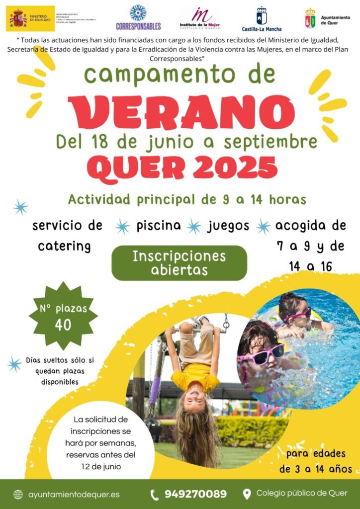 Inscripciones abiertas para el Campamento Urbano de Verano 2025 en Quer