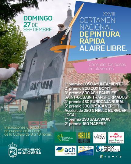 Alovera convoca para el próximo 27 de septiembre su concurso nacional de pintura rápida