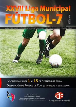 Ya se puede tramitar la inscripción en la XXVII Liga Municipal de Fútbol 7 de Azuqueca