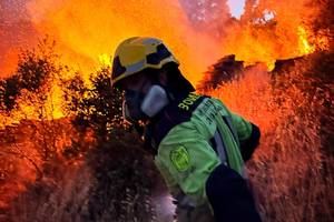 Bomberos y Protección Civil de Guadalajara mantienen su apoyo ininterrumpido al operativo del incendio de La Mierla