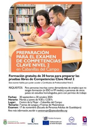 Cabanillas ofrecerá curso de Competencias Clave Nivel 2 para desempleados