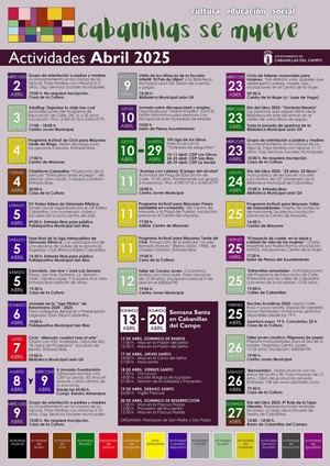 Actividades socioculturales en Cabanillas para abril de 2025