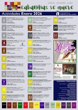 Actividades culturales en Cabanillas para enero de 2026