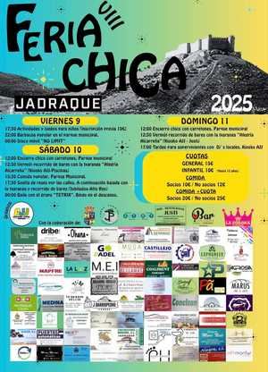 La VIII Edición de la Feria Chica Jadraqueña volverá este fin de semana