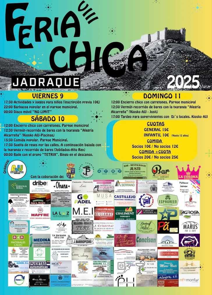 La VIII Edición de la Feria Chica Jadraqueña volverá este fin de semana