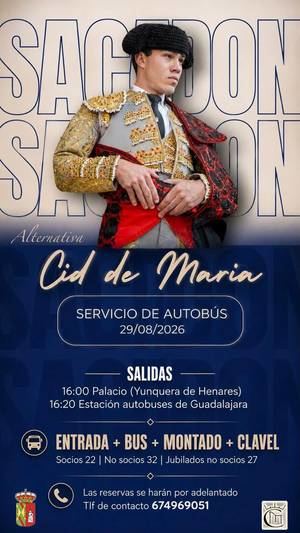 Cid de María tomará la alternativa como matador de toros el próximo 29 de agosto en Sacedón